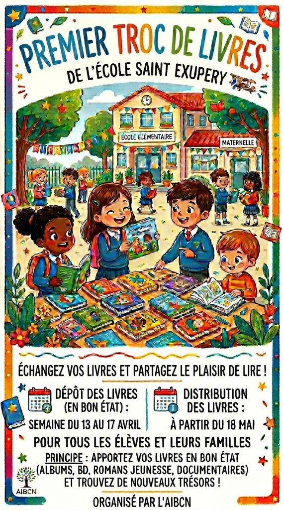 Troc de livres — Distribution à Saint-Exupéry
